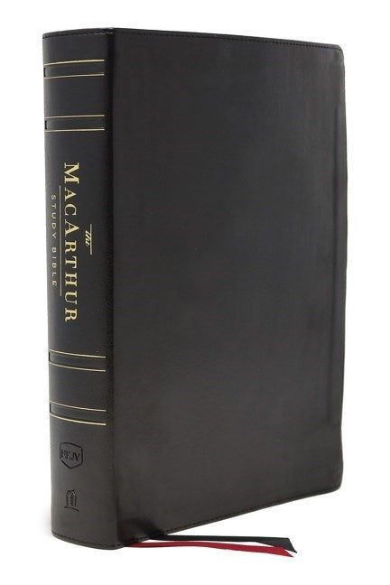 NKJV MacArthur Study Bible (2nd Edition) (Comfort Print)-Black Genuine Leather