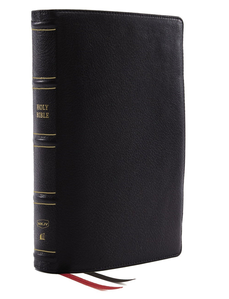 NKJV Thinline Reference Bible (Comfort Print)-Black Genuine Leather