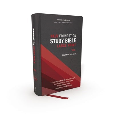 NKJV Foundation Study Bible/Large Print (Comfort Print)-Hardcover Indexed