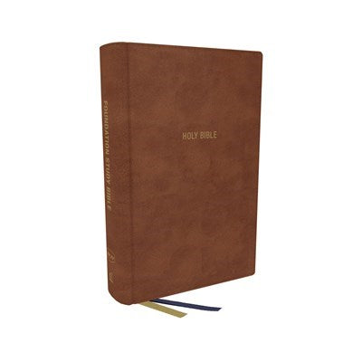 NKJV Foundation Study Bible/Large Print (Comfort Print)-Brown Leathersoft