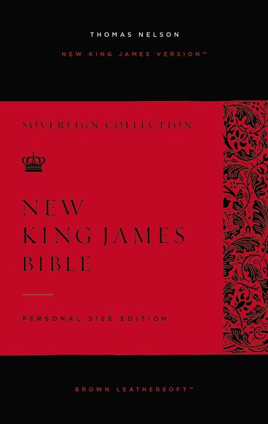 NKJV Personal Size Reference Bible (Sovereign Collection) (Comfort Print)-Brown Leathersoft