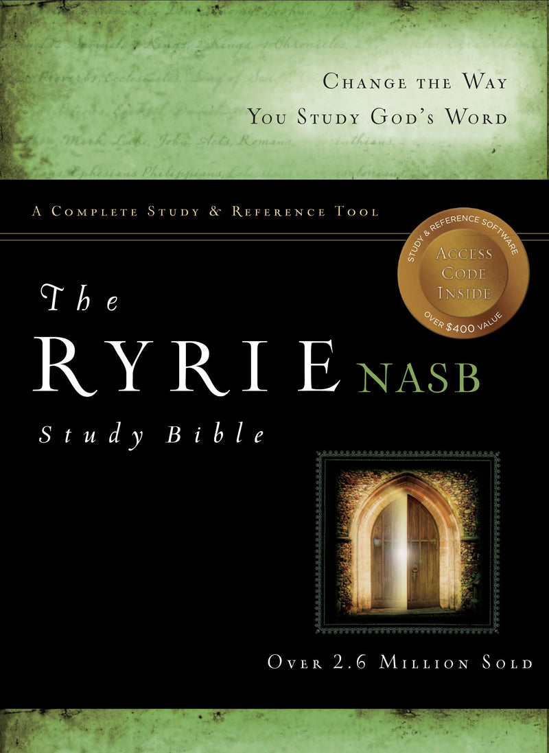 NASB Ryrie Study Bible-Burgundy Bonded Leather Indexed (Pub Temp Out Of Stock=Feb 2022)