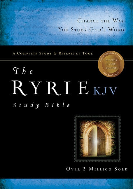 KJV Ryrie Study Bible-Black Bonded Leather (Pub Temp Out Of Stock=Feb 2022)