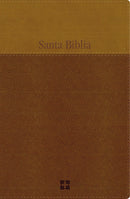 Span-NIV Large Print Bible (Comfort Print)-Brown/Tan LeatherSoft