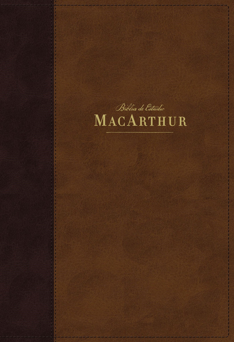 Span-NBLA MacArthur Study Bible (Biblia De Estudio MacArthur)-Brown Leathersoft