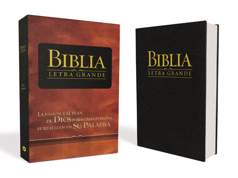 Span-RVR 1909 Large Print Bible-Black Imitation Leather