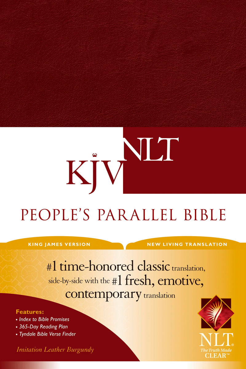 KJV/NLT People's Parallel Bible-Burgundy Imitation Leather