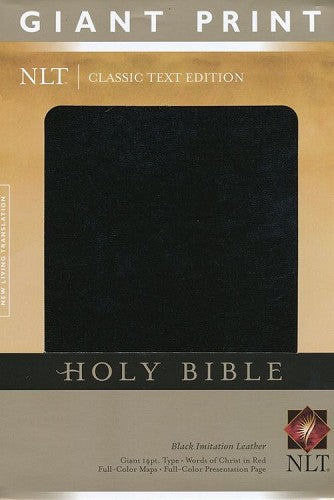 NLT Giant Print Bible-Black Imitation