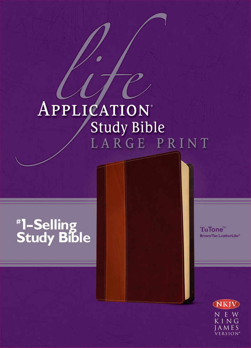 NKJV Life Application Study Bible/Large Print-Brown/Tan TuTone