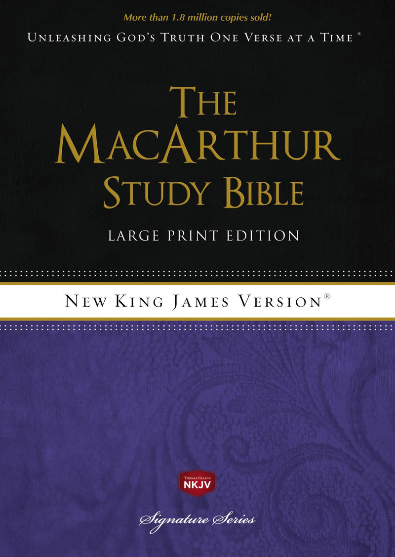 NKJV MacArthur Study Bible/Large Print-Hardcover Indexed