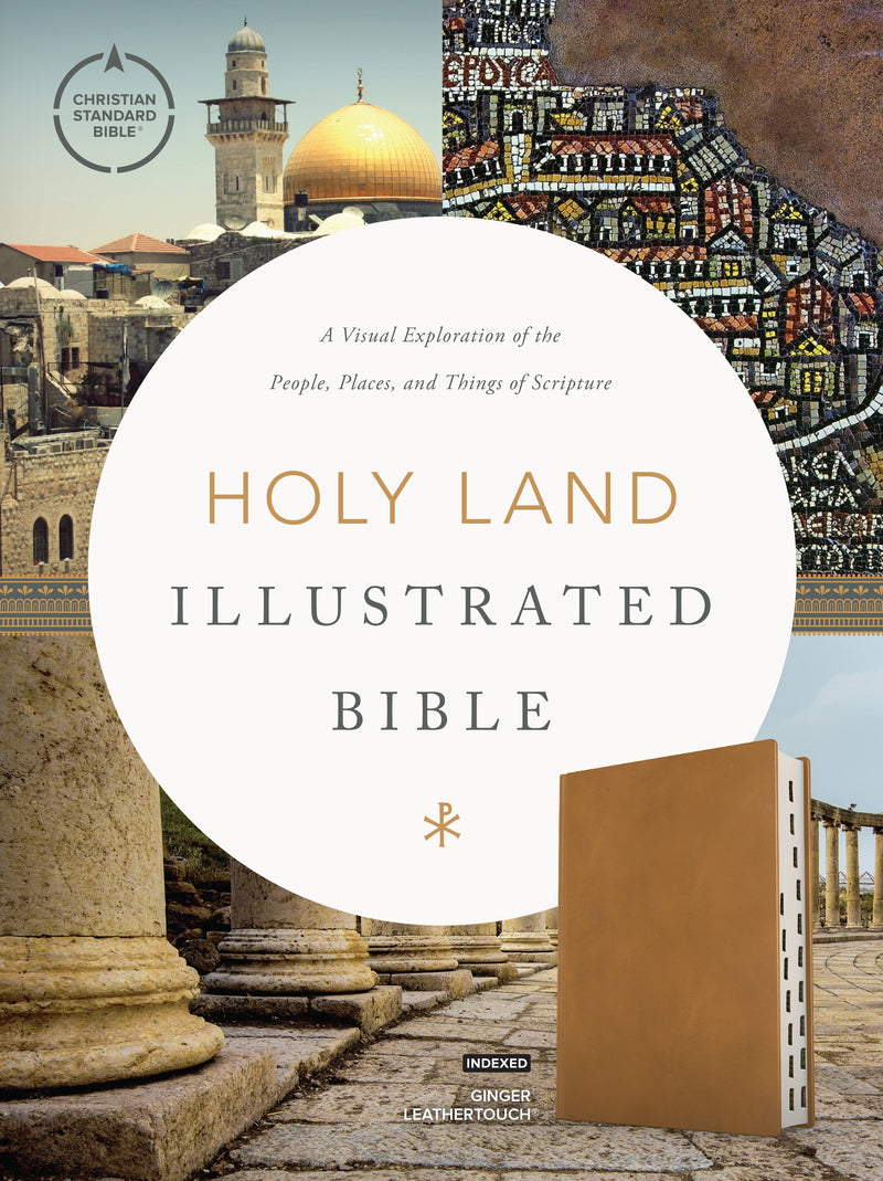 CSB Holy Land Illustrated Bible-Ginger LeatherTouch Indexed