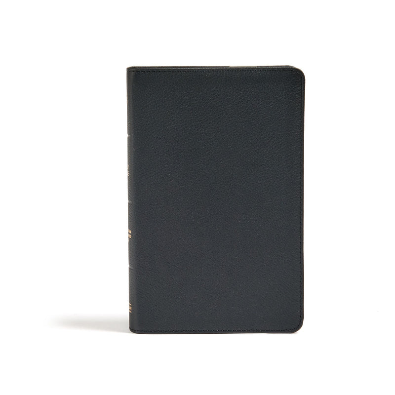 CSB Personal Size Bible-Black Genuine Leather