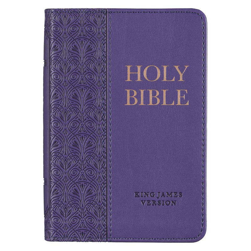 KJV Pocket Bible Purple Faux Leather