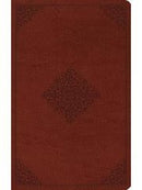 ESV Large Print Value Thinline Bible-Tan Ornament Design TruTone