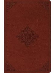 ESV Large Print Value Thinline Bible-Tan Ornament Design TruTone