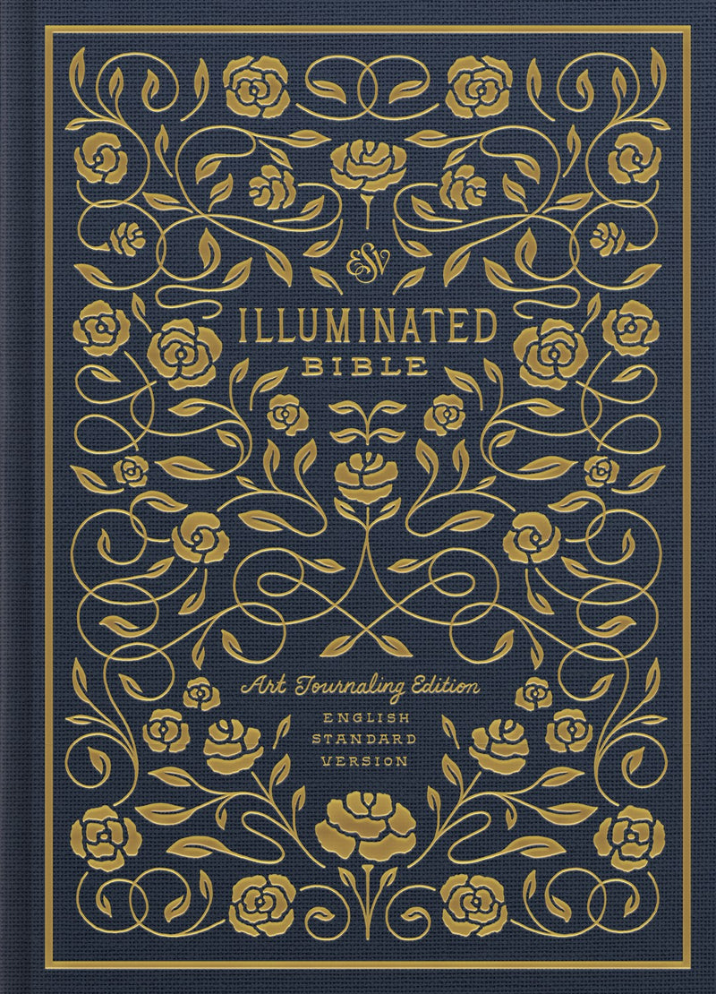 ESV Illuminated Bible-Art Journaling Edition-Navy Cloth Over Board