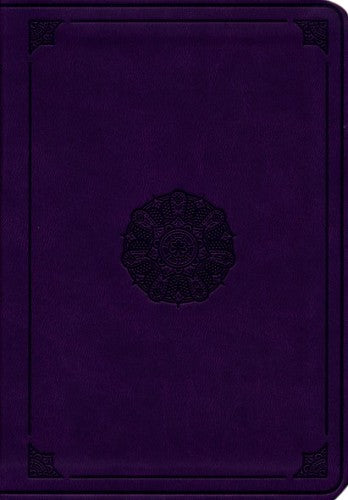 ESV Value Large Print Compact Bible-Lavender Emblem Design TruTone