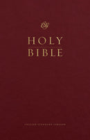 ESV Premium Pew And Worship Bible-Burgundy Hardcover