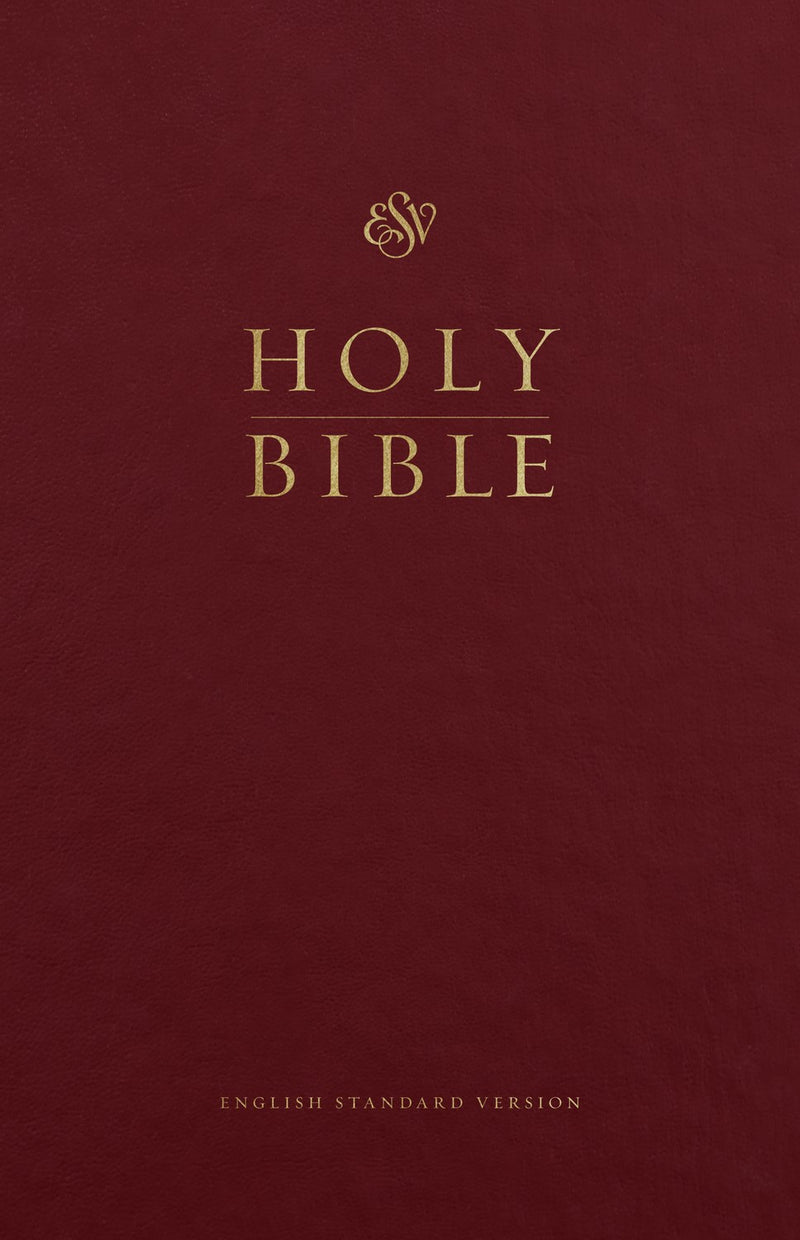 ESV Premium Pew And Worship Bible-Burgundy Hardcover