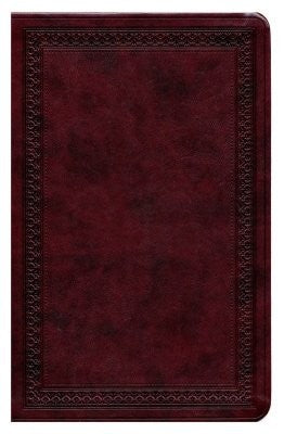 ESV Premium Gift Bible-Mahogany Border Design TruTone