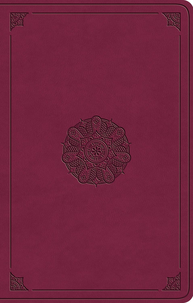 ESV Premium Gift Bible-Raspberry Emblem Design TruTone