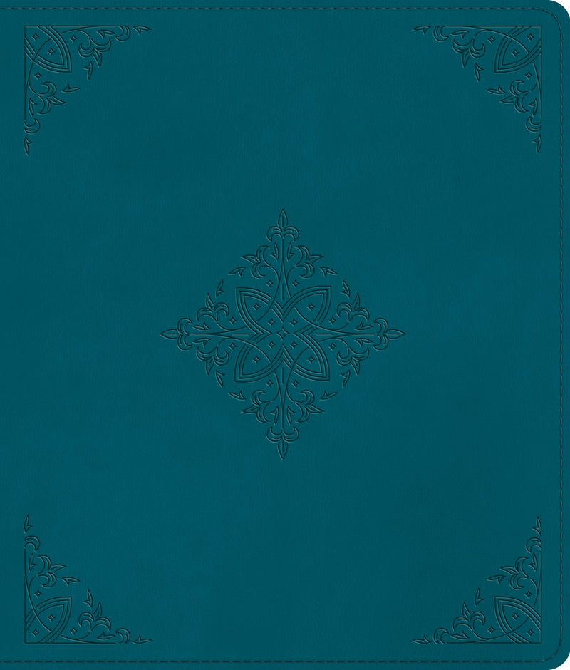 ESV Journaling Bible-Deep Teal  Fleur-De-Lis Design TruTone