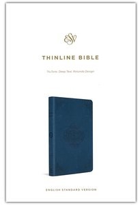 ESV Thinline Bible-Deep Teal  Rotunda Design TruTone