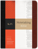 KJV Notetaking Bible-Black/Burgundy Bonded Leather