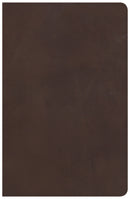 CSB Large Print Personal Size Reference Bible-Brown Genuine Leather