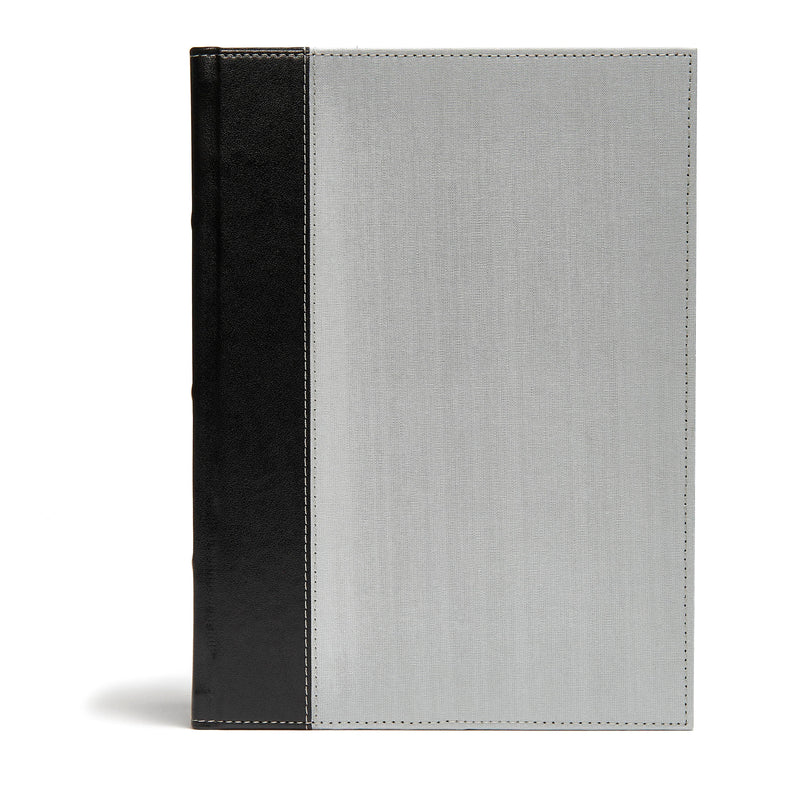 CSB Study Bible-Gray/Black Cloth Over Board