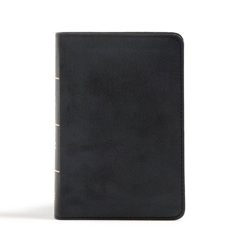 CSB Large Print Compact Reference Bible-Black LeatherTouch