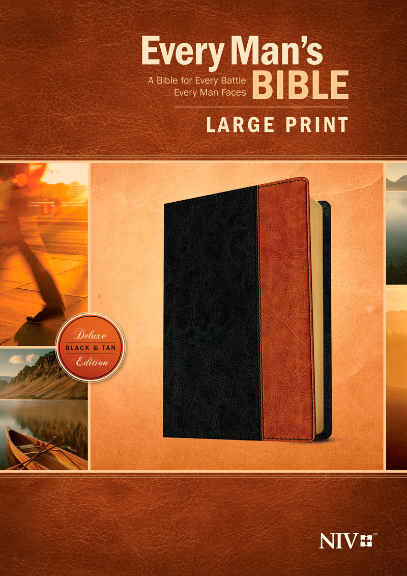 NIV Every Man's Bible/Large Print-Black/Tan TuTone 