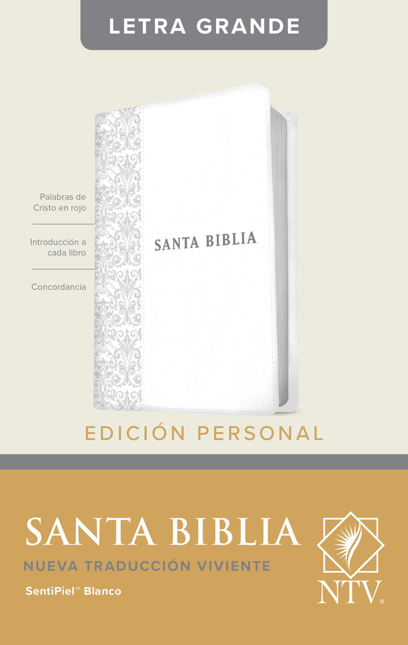 Span-NTV Personal Size Large Print Bible (Edicion Personal Letra Grande)-White LeatherLike 