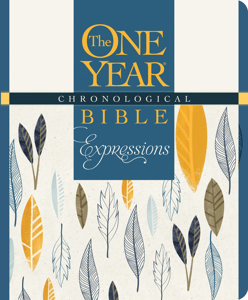 NLT One Year Chronological Bible Creative Expressions-Deluxe Blue Hardcover