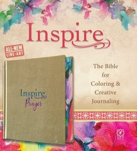 NLT Inspire Prayer Bible-Metallic Champagne Gold LeatherLike