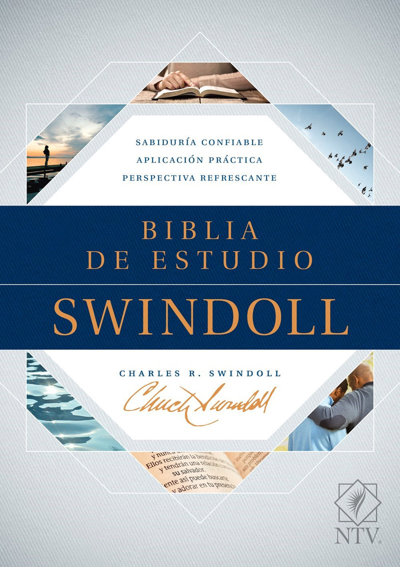 Span-NLT Swindoll Study Bible (NTV Biblia De Estudio Swindoll)-Blue Hardcover