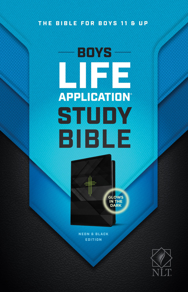 NLT Boys Life Application Study Bible-Neon/Black TuTone