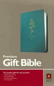 NLT Premium Gift Bible-Teal LeatherLike