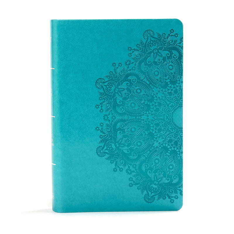 KJV Large Print Personal Size Reference Bible-Teal LeatherTouch