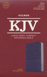 KJV Large Print Compact Reference Bible-Purple LeatherTouch