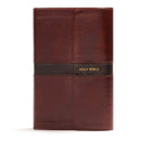CSB Personal Size Bible-Saddle Brown LeatherTouch w/Magnetic Flap
