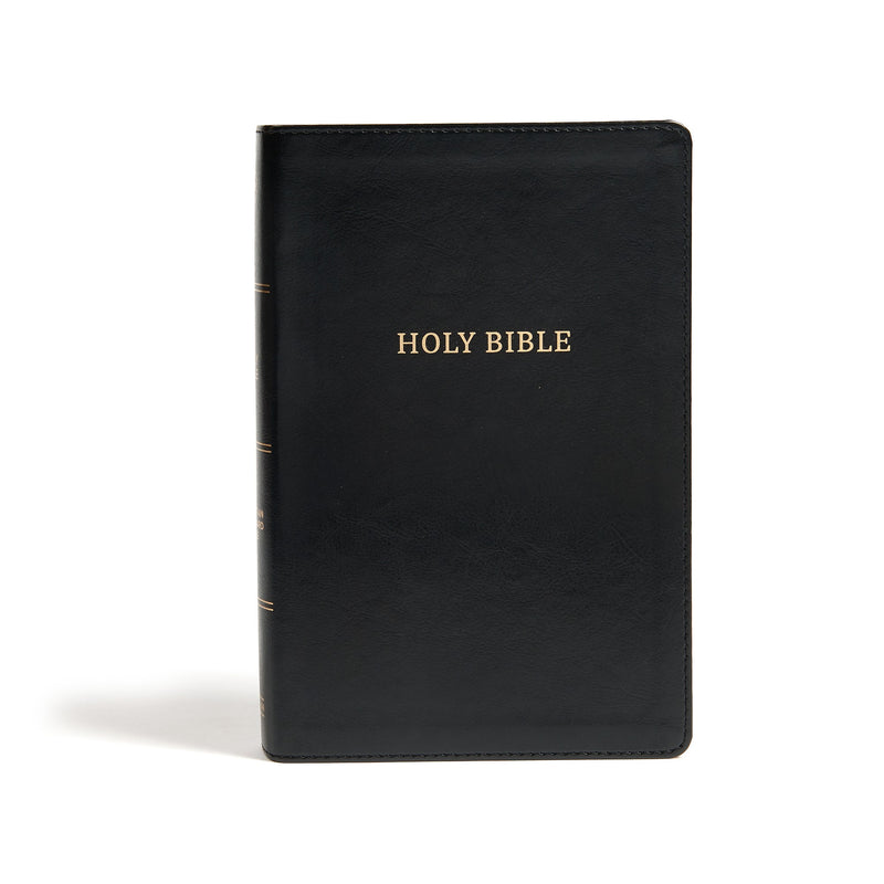 CSB Large Print Personal Size Reference Bible-Classic Edition-Black LeatherTouch