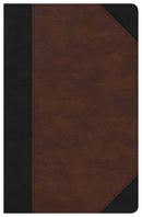 CSB Ultrathin Reference Bible-Black/Brown LeatherTouch