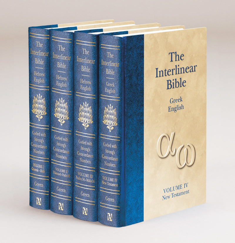 The Interlinear Hebrew/Greek-English Bible In 4 Volumes-Hardcover