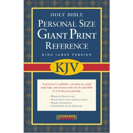 KJV Personal Size Giant Print Reference Bible-Black Imitation Leather (Value Price)