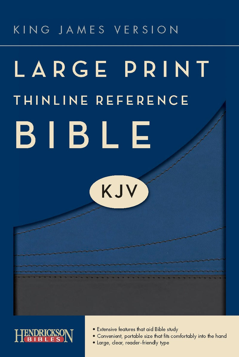 KJV Large Print Thinline Reference Bible-Slate/Blue Flexisoft (Value Price)