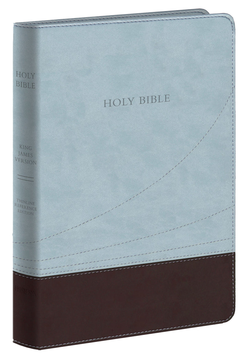 KJV Large Print Thinline Reference Bible-Chocolate/Blue Flexisoft (Value Price)