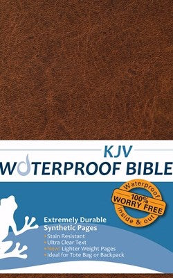 KJV Waterproof Bible-Brown