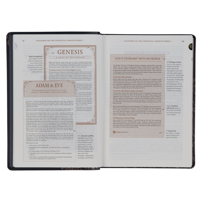 Spiritual Growth Bible Midnight Blue