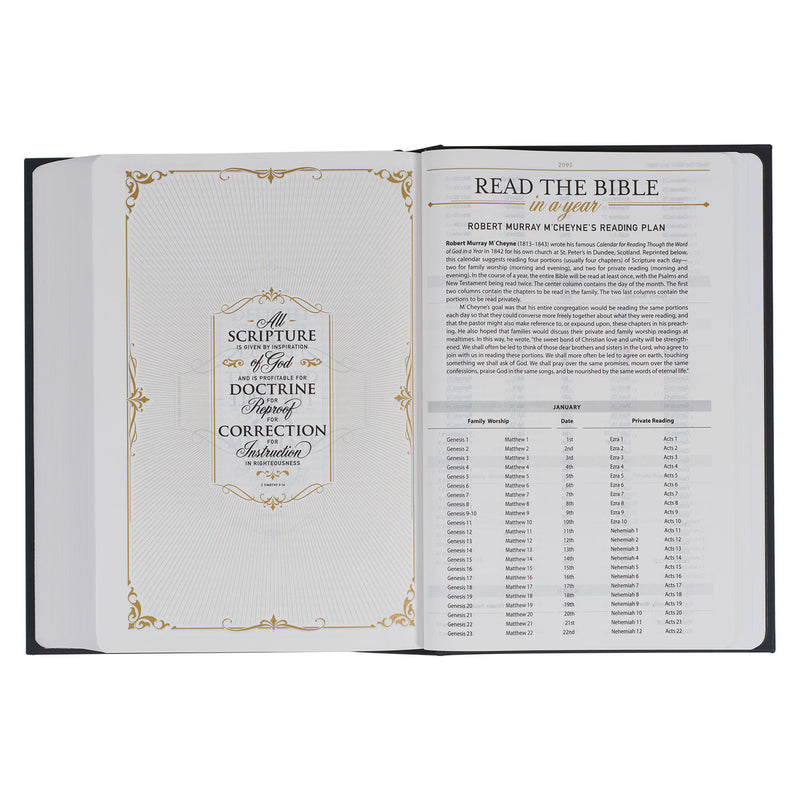 Black Hardcover Large Print Study Bible